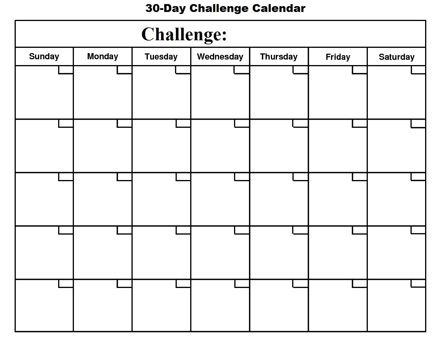 Printable Day To Day Calendar