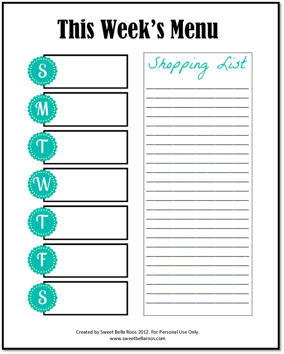 007 Template Ideas Free Meal Planner Stirring For Weight Loss within Monthly Printable Blank Menus To Print