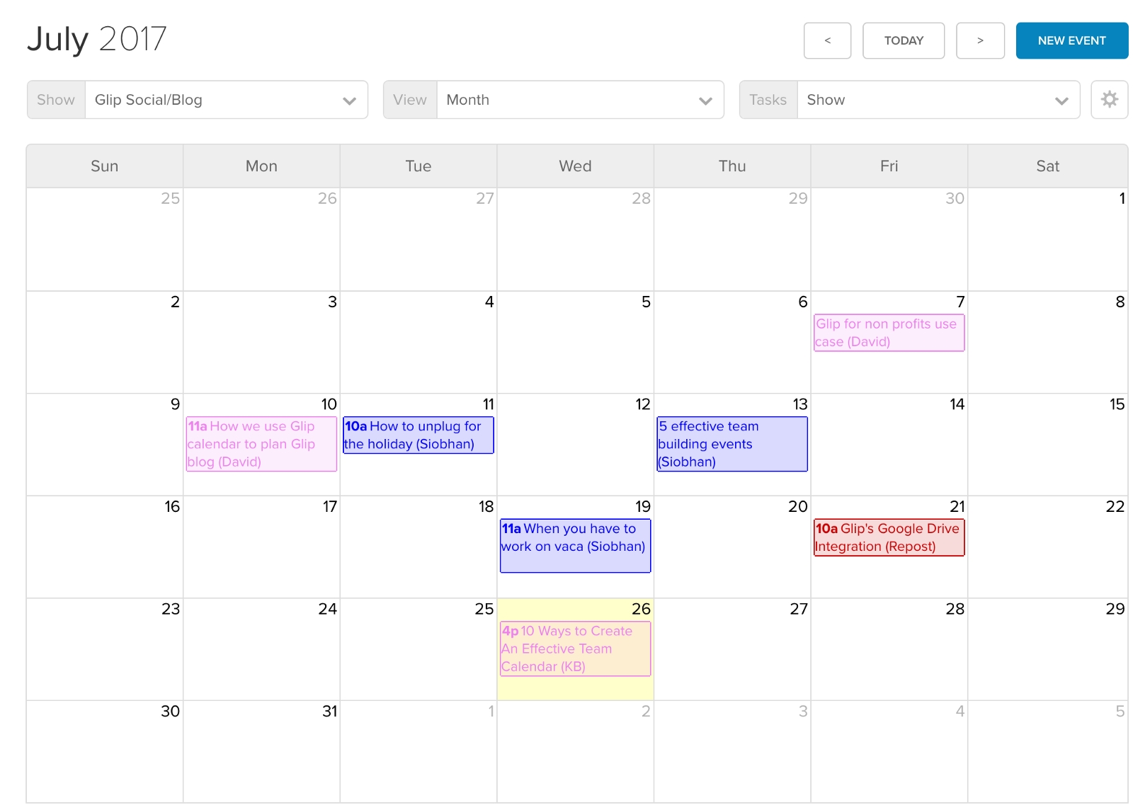 Birthday Time Slot Scheduling Calendar