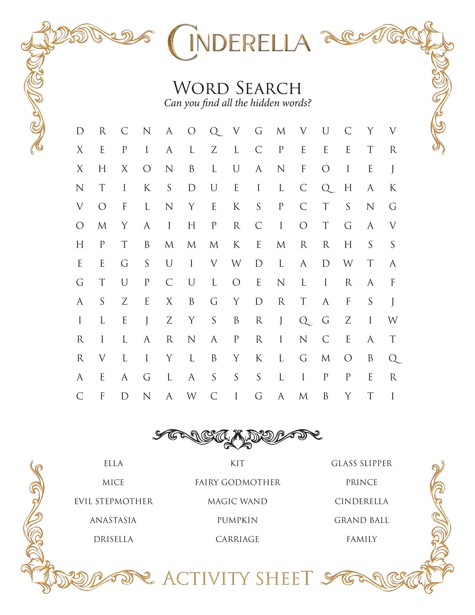 15 Free Disney Word Searches | Kittybabylove in Disney Princess Word Search Printable