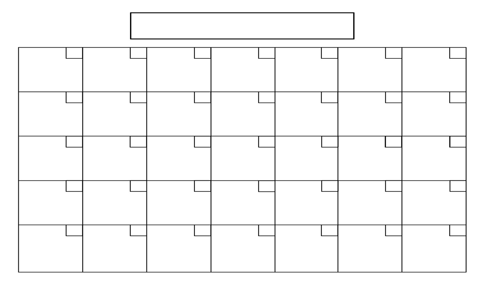 16 Simple Blank Calendar Template Images - Full Size Blank Printable inside Full Size Blank Printable Calendar