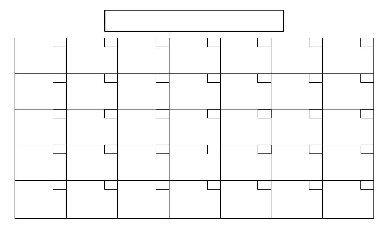 16 Simple Blank Calendar Template Images - Full Size Blank Printable within Printable Full Size Blank Calendar
