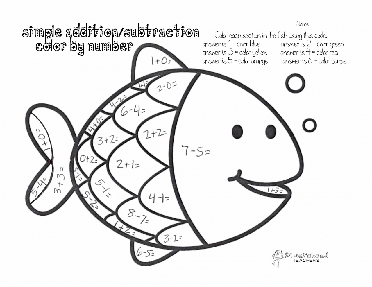 1St Grade Coloring Math Worksheets