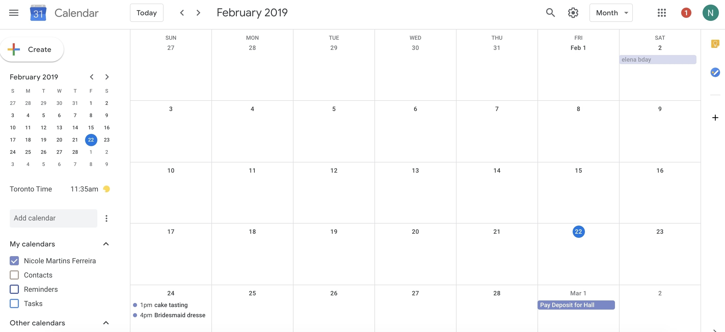 Birthday Time Slot Scheduling Calendar