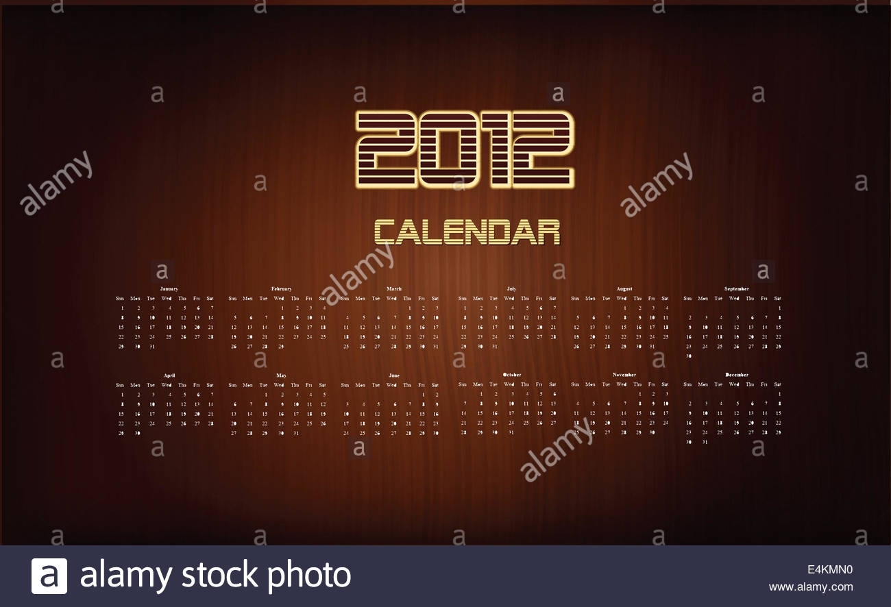 2012 Calendar Template Stock Photos &amp; 2012 Calendar Template Stock for 2012 Calendar Sri Lanka With All Holidays