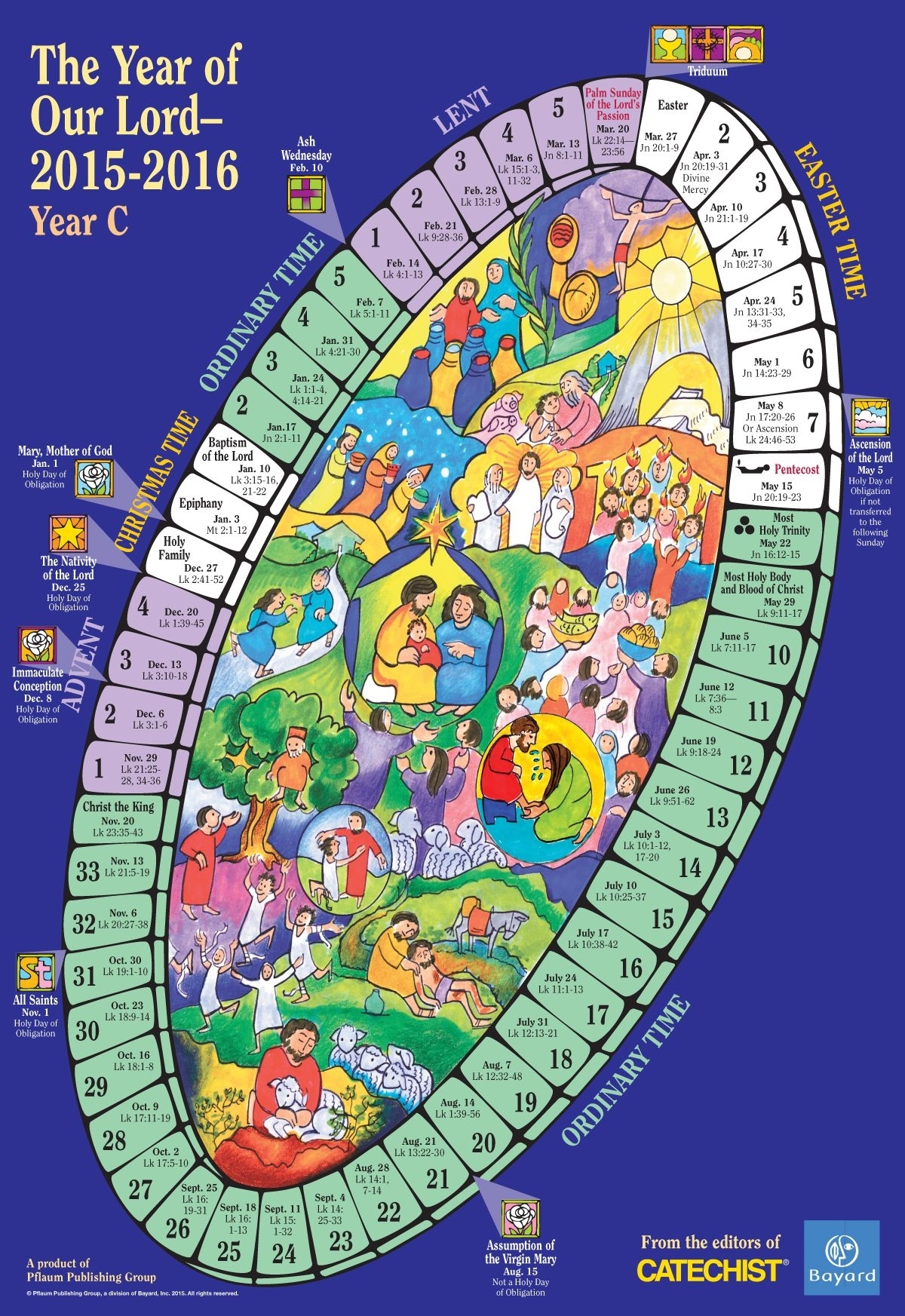 2015-2016 Liturgical Calendar | Catholic Education | Catholic with regard to Catholic Liturgical Calendar For Students