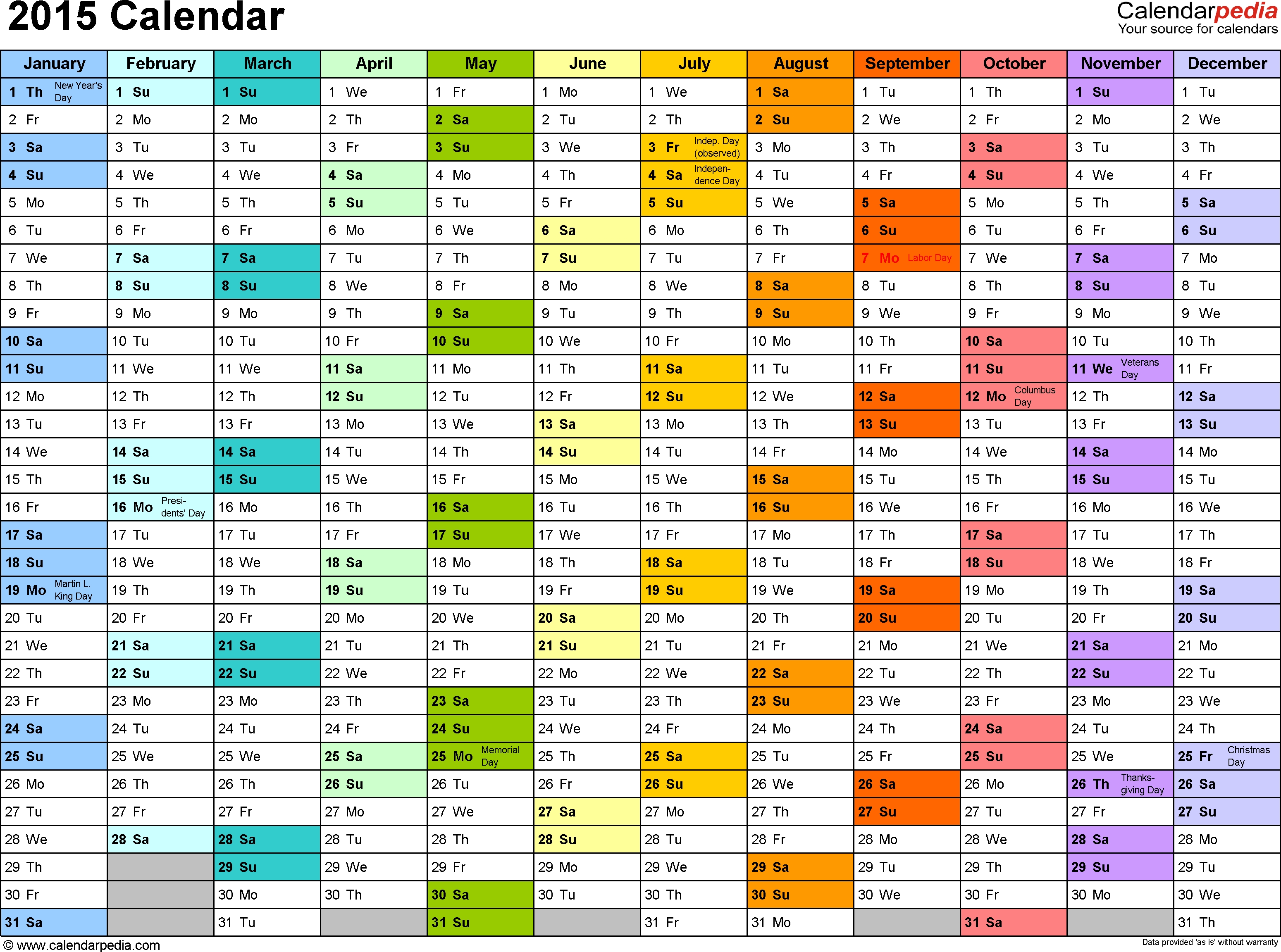 2015 Calendar - 16 Free Printable Word Calendar Templates pertaining to Editable 2015 Monthly Calendar Template