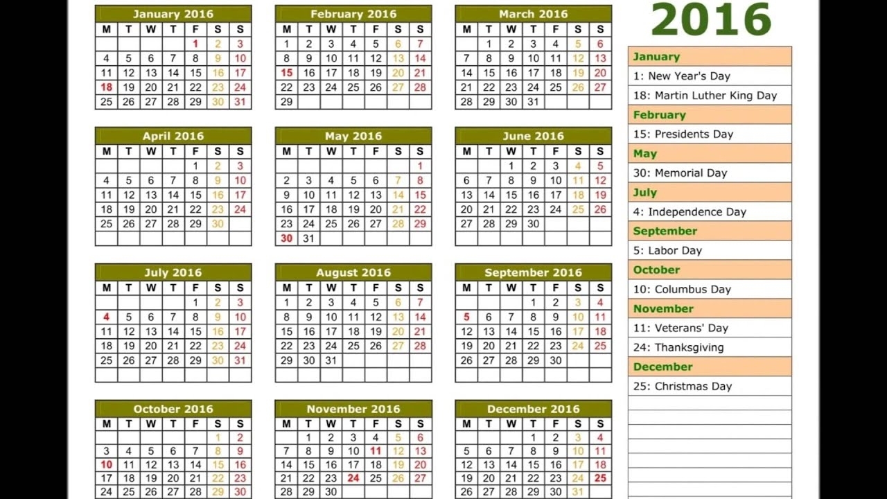 2016 Calendar - Youtube inside Free Calendar 2012 December Islamic