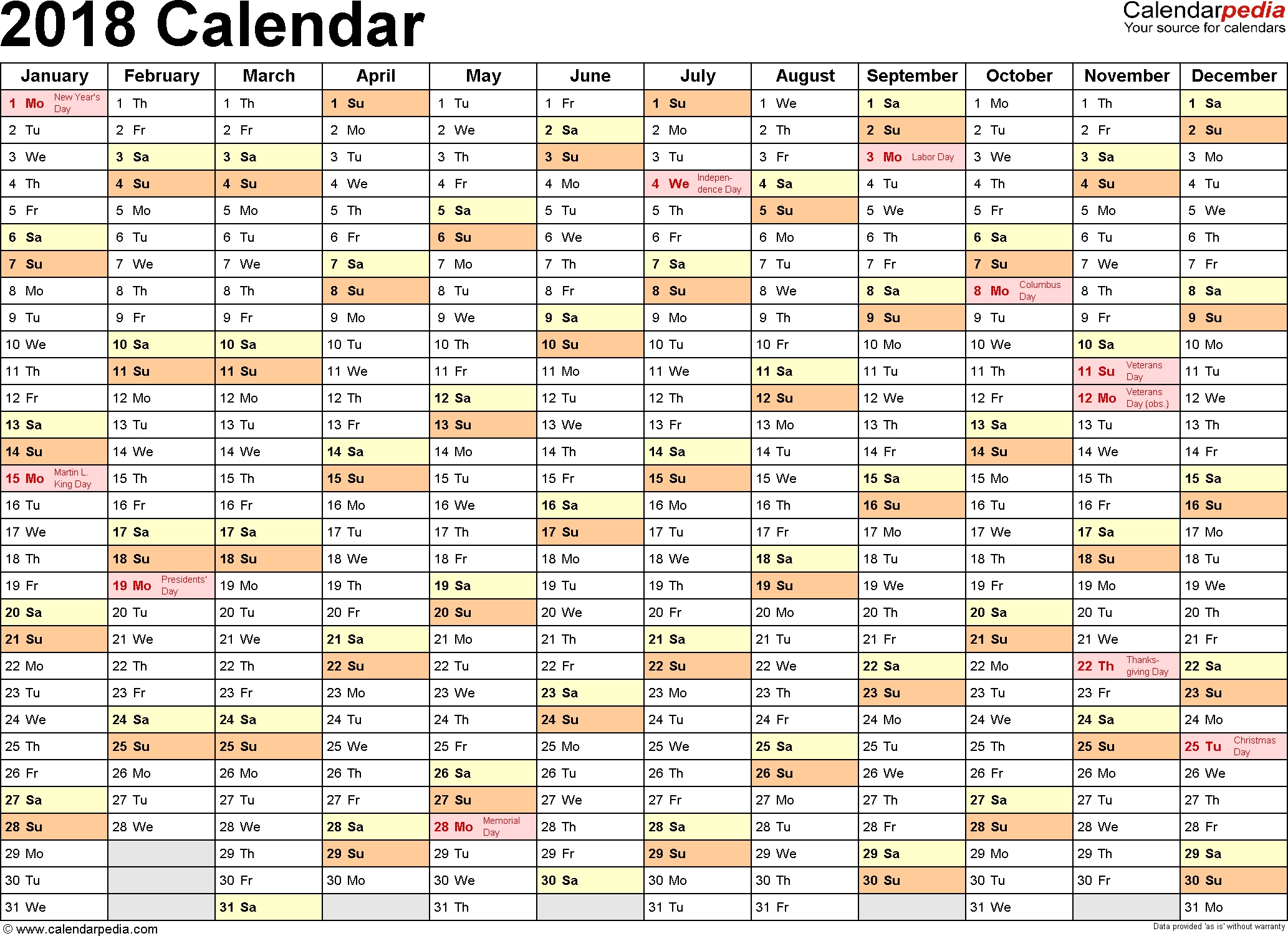 2018 Calendar Pdf - 17 Free Printable Calendar Templates pertaining to Large Printable Calendar Sept 2-17