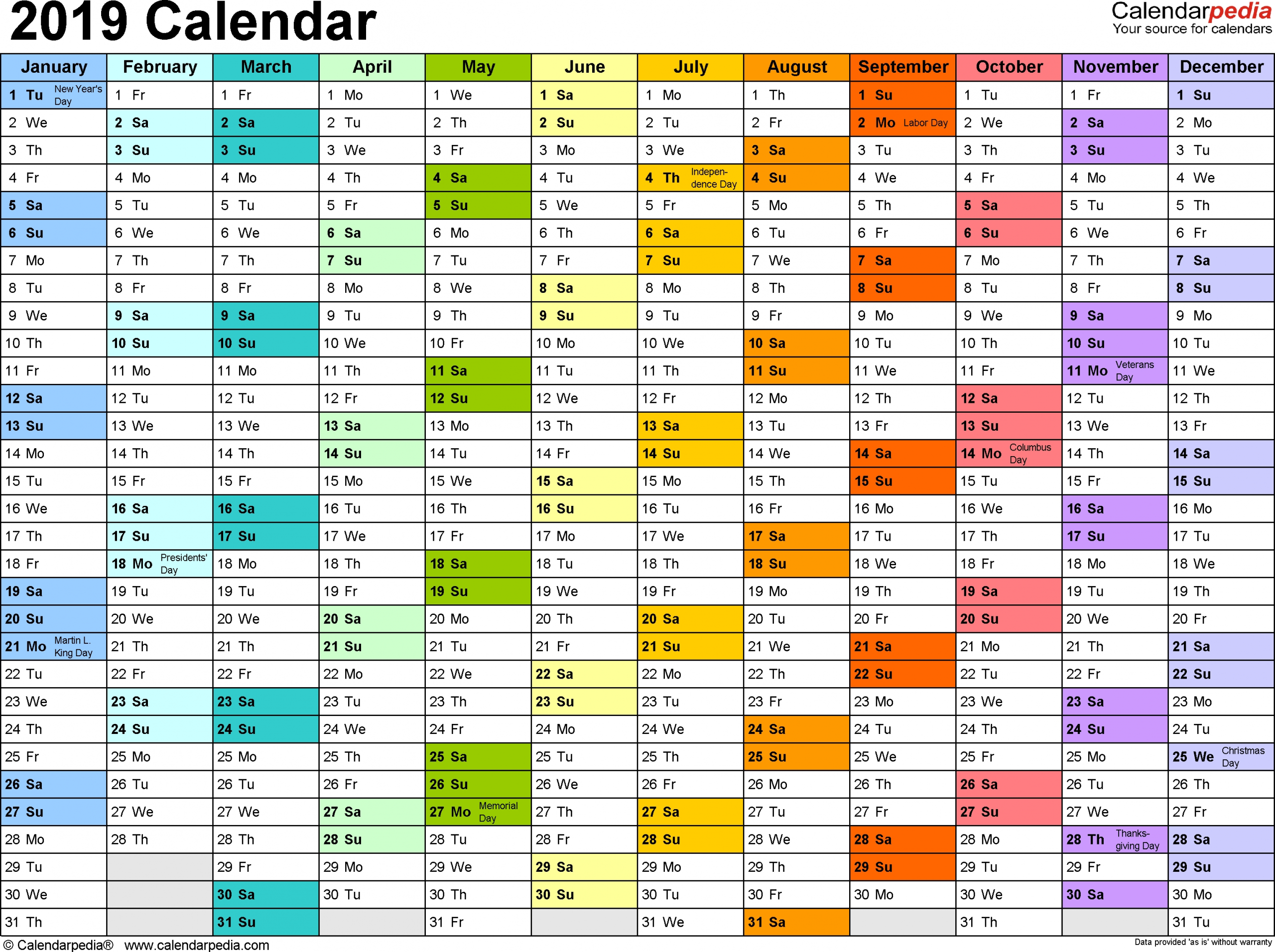 2019 Calendar - Download 17 Free Printable Excel Templates (.xlsx) throughout Annual Event Calendar Template Excel