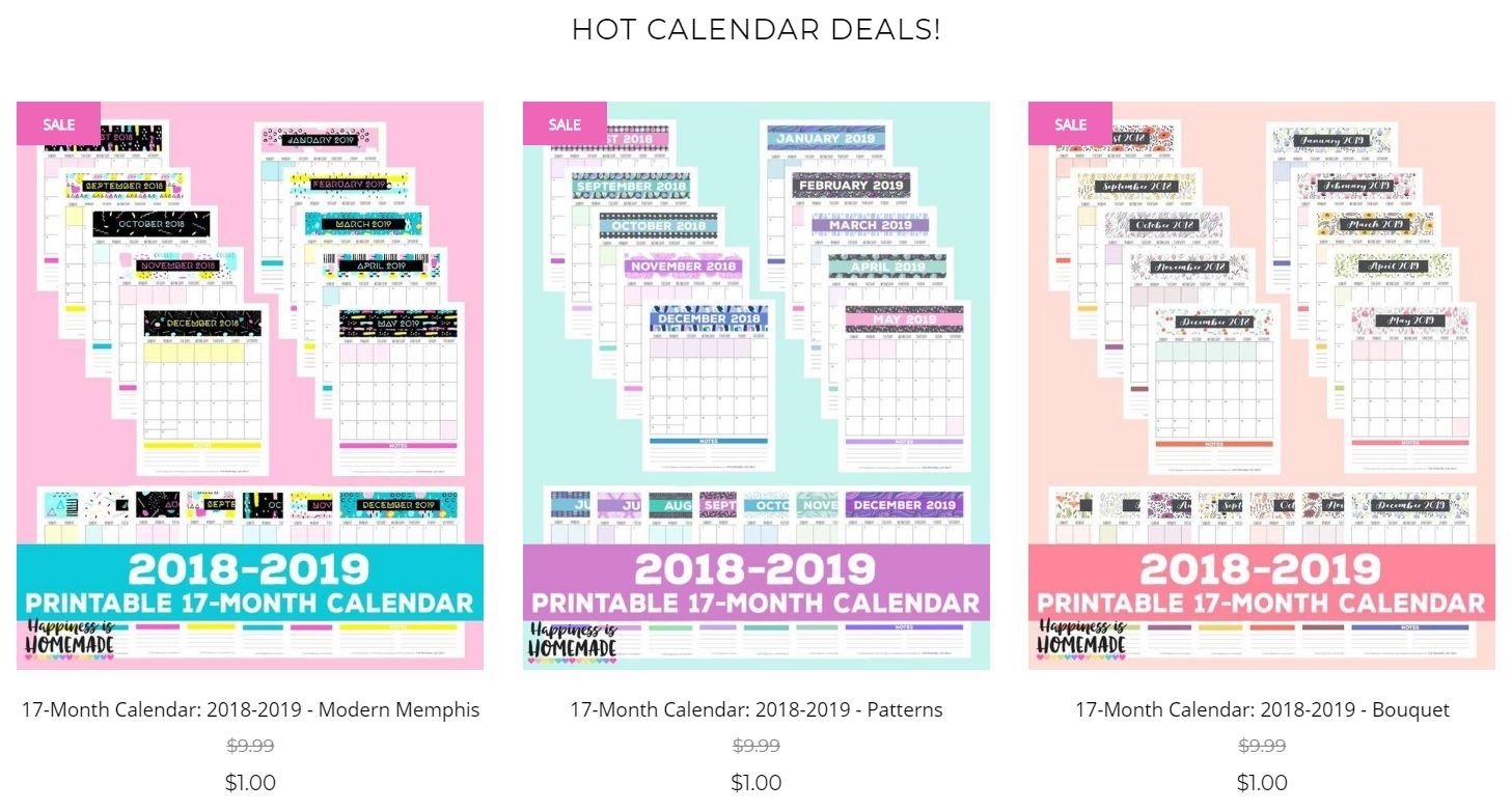 2019 Free Printable Calendar - Printable Monthly Calendar intended for Monthly Calendars To Print Colorful