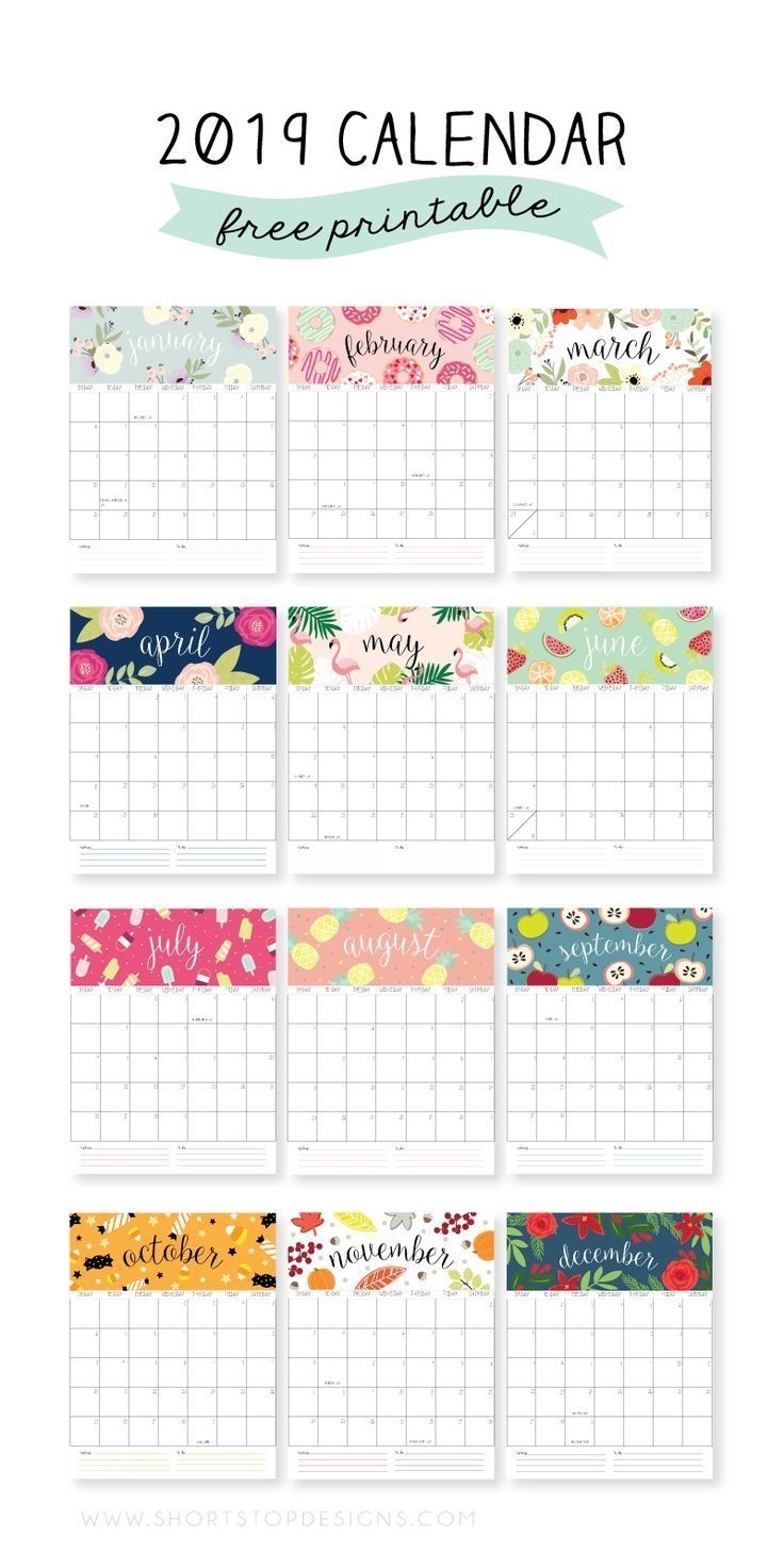 2019 Printable Calendar | Free Printables | Calendar Design, Free within Free Printable September Blank Calendars With Christian Themes