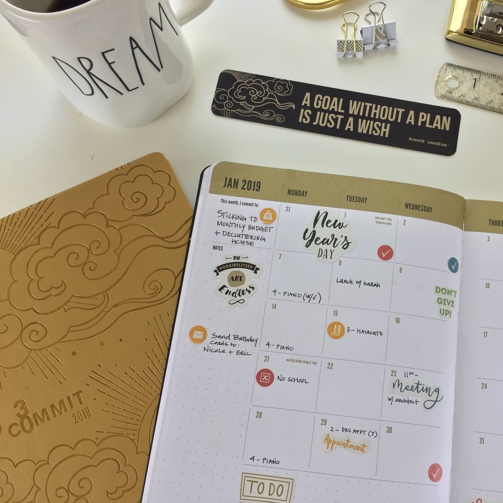 2019 Weekly Planner &amp; Monthly Planner - Crush Your Goals All Year! inside 7 Day Time Weekly Planner