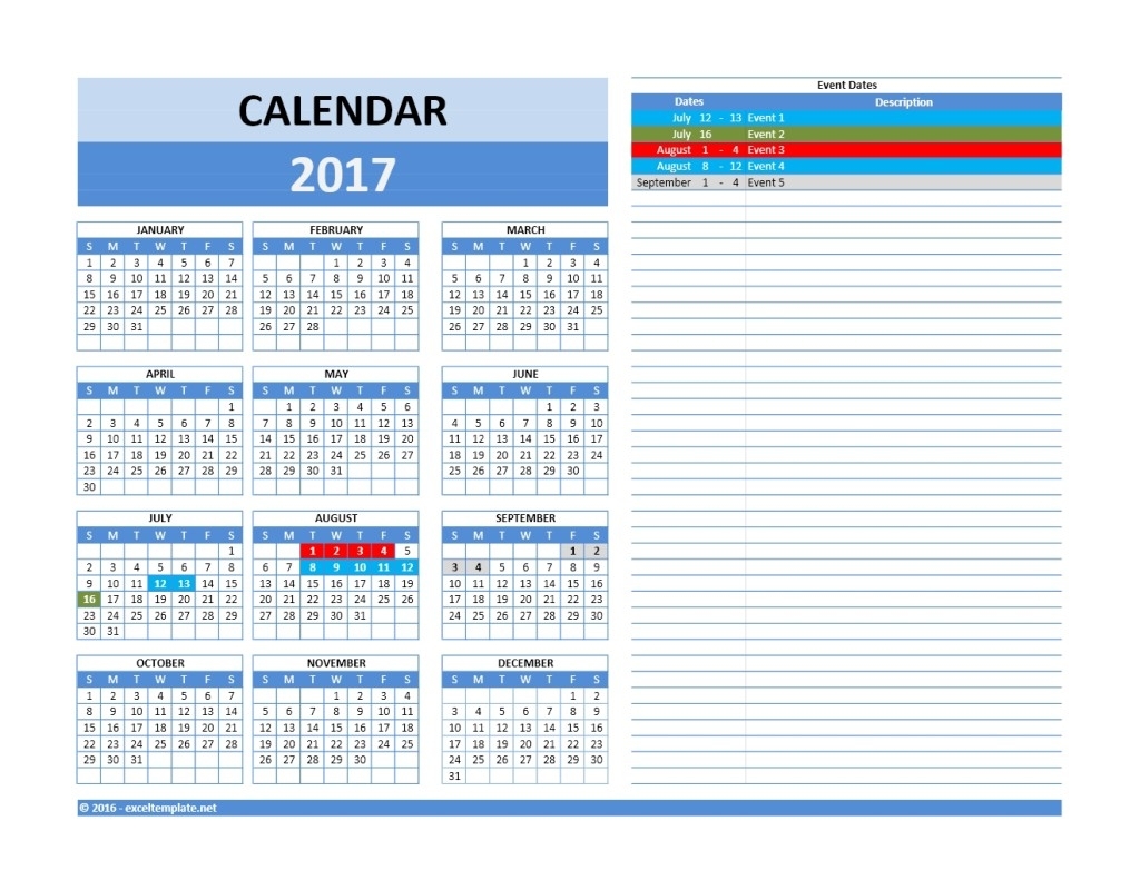 2019 Yearly Calendar » Exceltemplate intended for Outlook 2007 Calendar Event Template