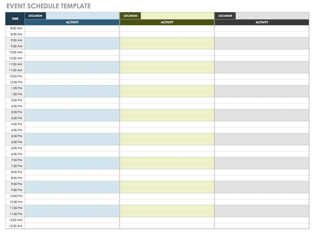 21 Free Event Planning Templates | Smartsheet with How To Detailed Event Scheduled