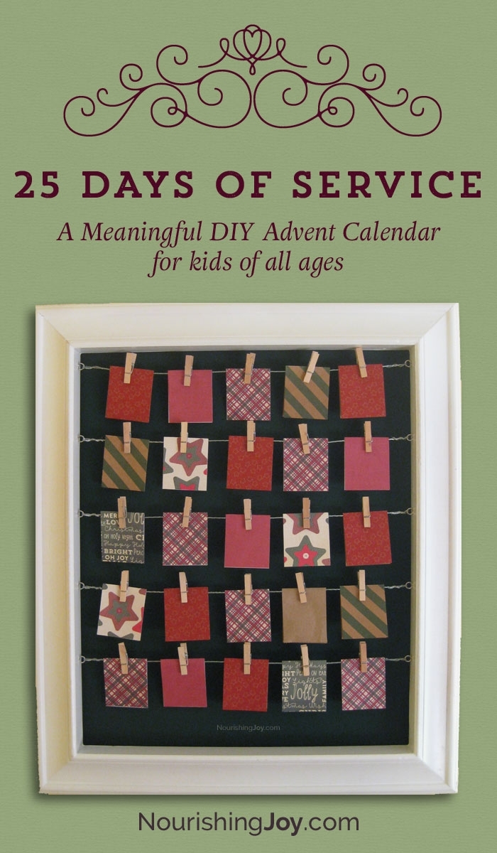 25 Days Of Service Advent Calendar - Nourishing Joy within Printable Advent Calendars For All Seasons