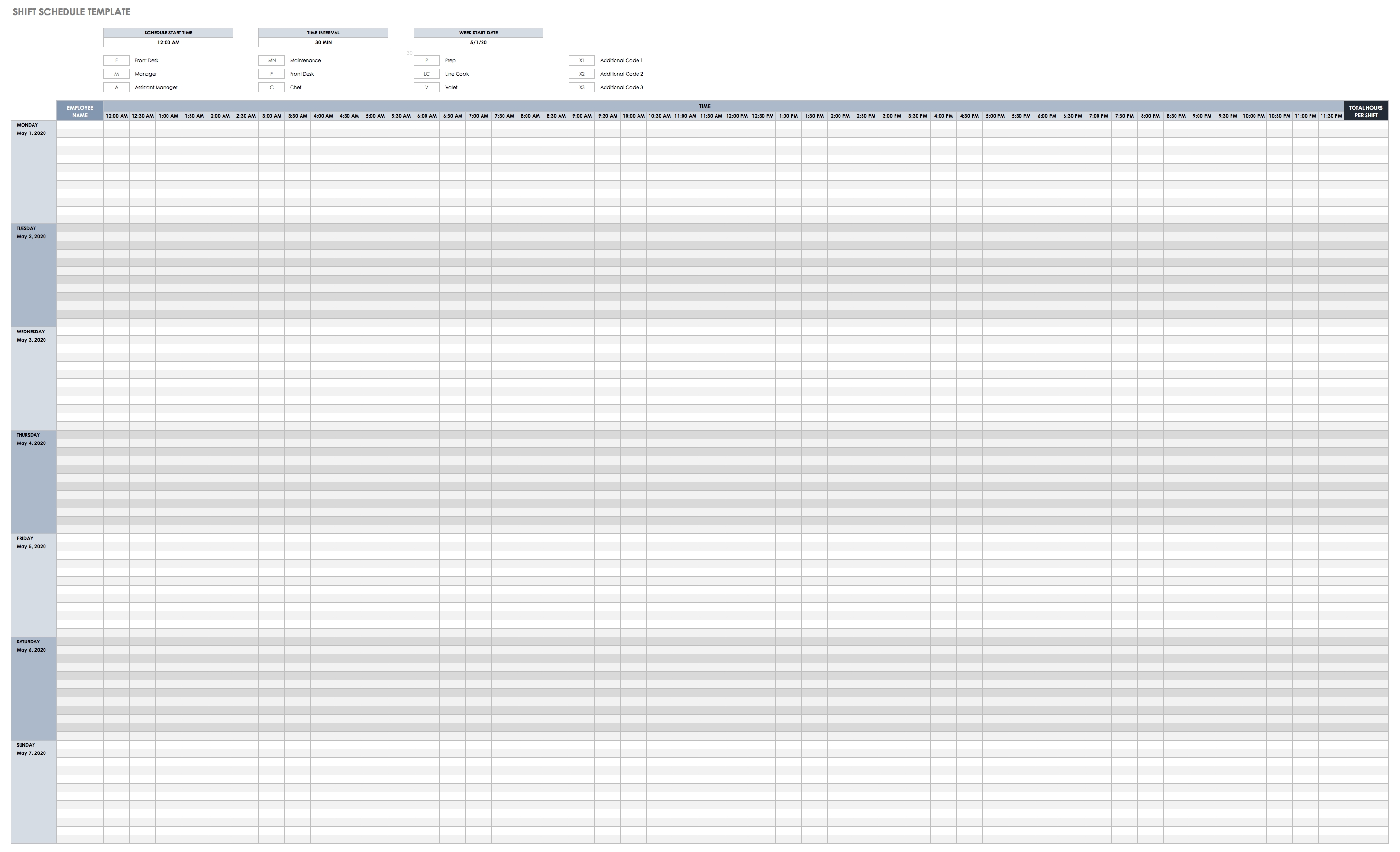 28 Free Time Management Worksheets | Smartsheet with Blank Weekly Hourly Calendar 8-10