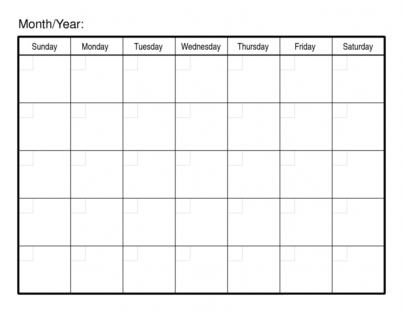 30 Day Free Blank Calendar Printable Template | Free Printable inside Free 30 Day Calendar Printable