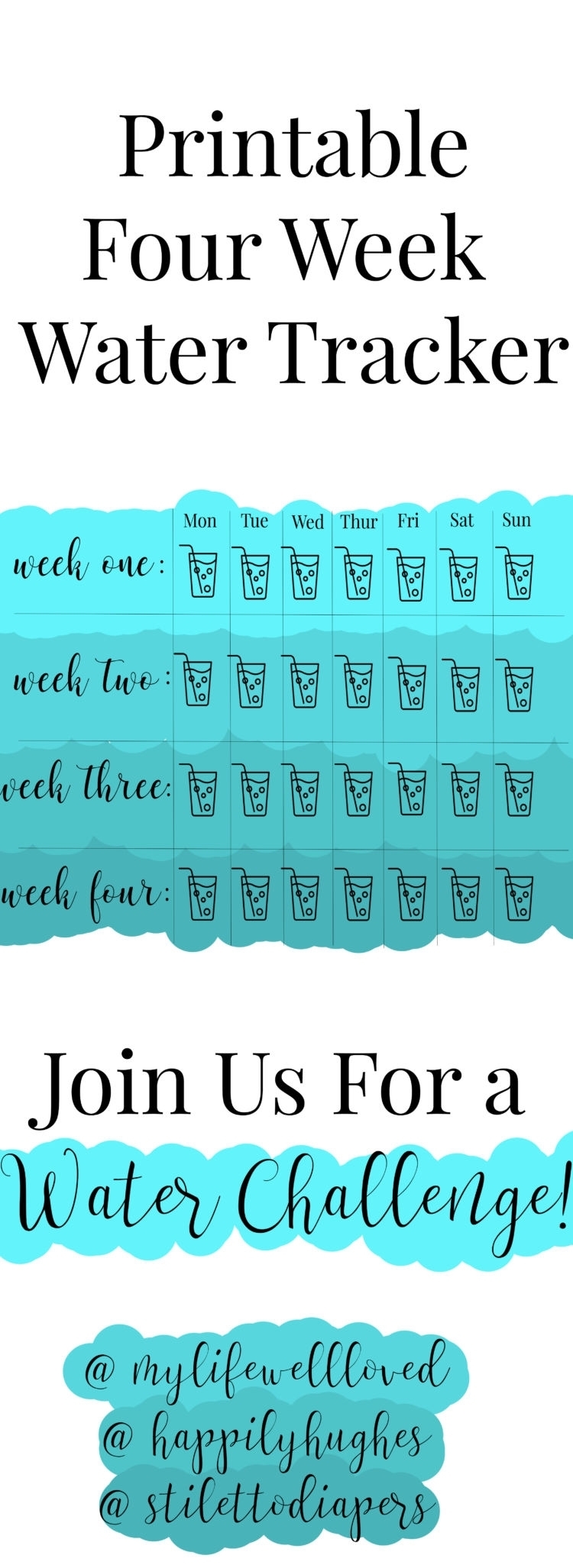 30 Day Water Challenge - My Life Well Loved with 30 Day Water Challenge Printable