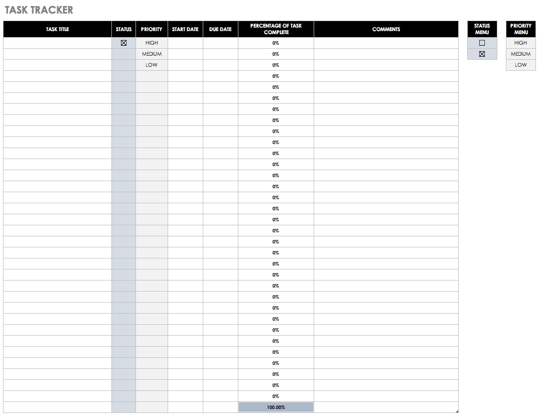 30+ Free Task And Checklist Templates | Smartsheet inside Number Of The Week Template