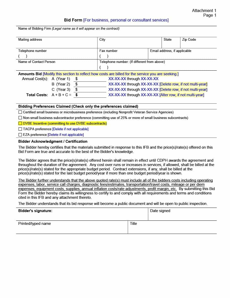 31 Construction Proposal Template &amp; Construction Bid Forms regarding Paint Proposal Template Word Doc