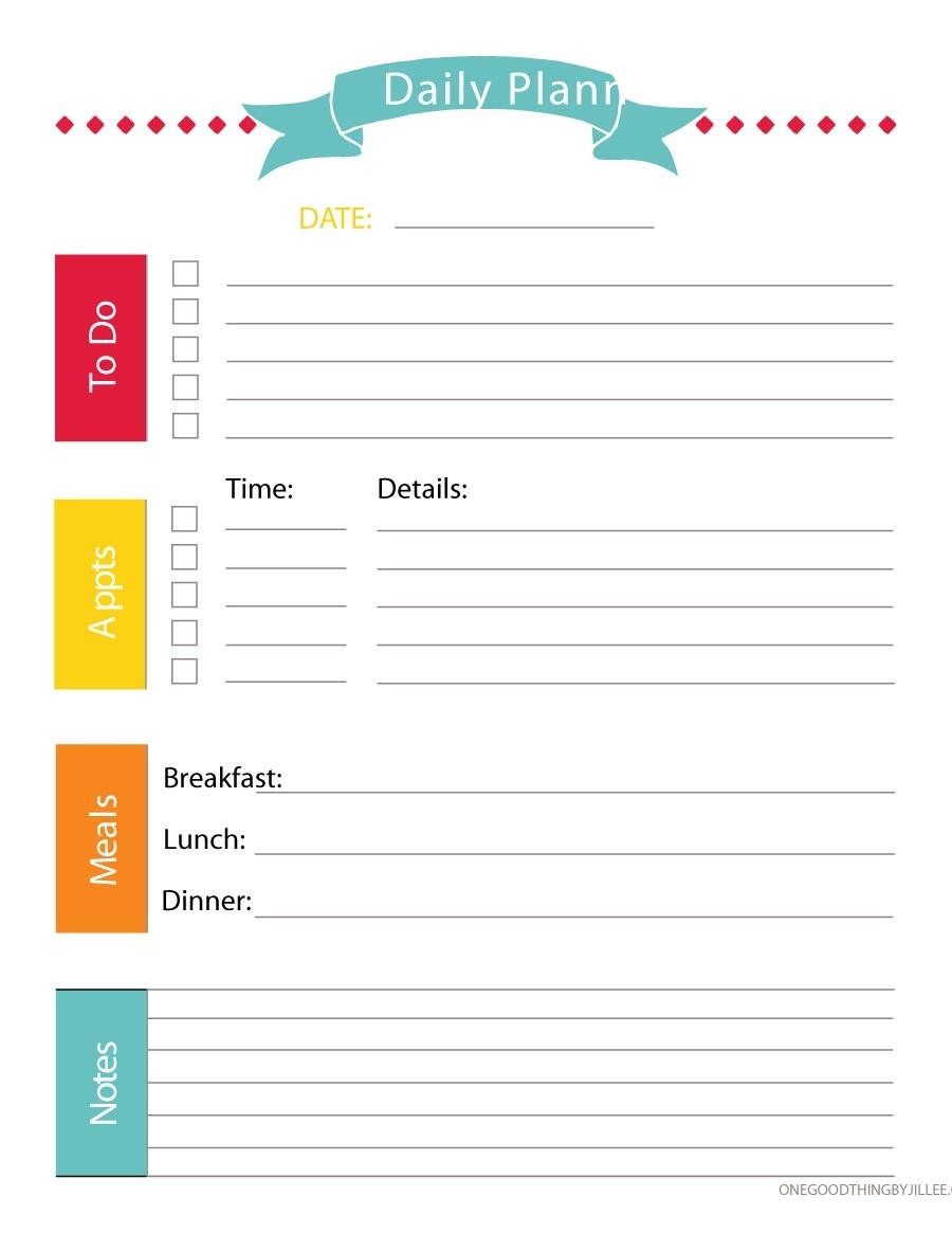 40+ Printable Daily Planner Templates (Free) ᐅ Template Lab within Daily Planner Template Printable Free