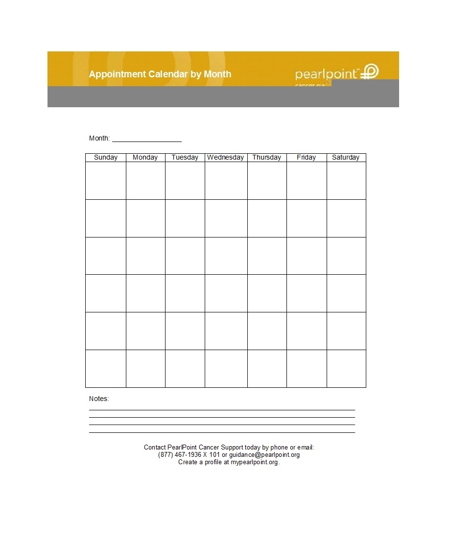 45 Printable Appointment Schedule Templates [&amp; Appointment Calendars] with Appointment Schedule Template Sunday To Saturday