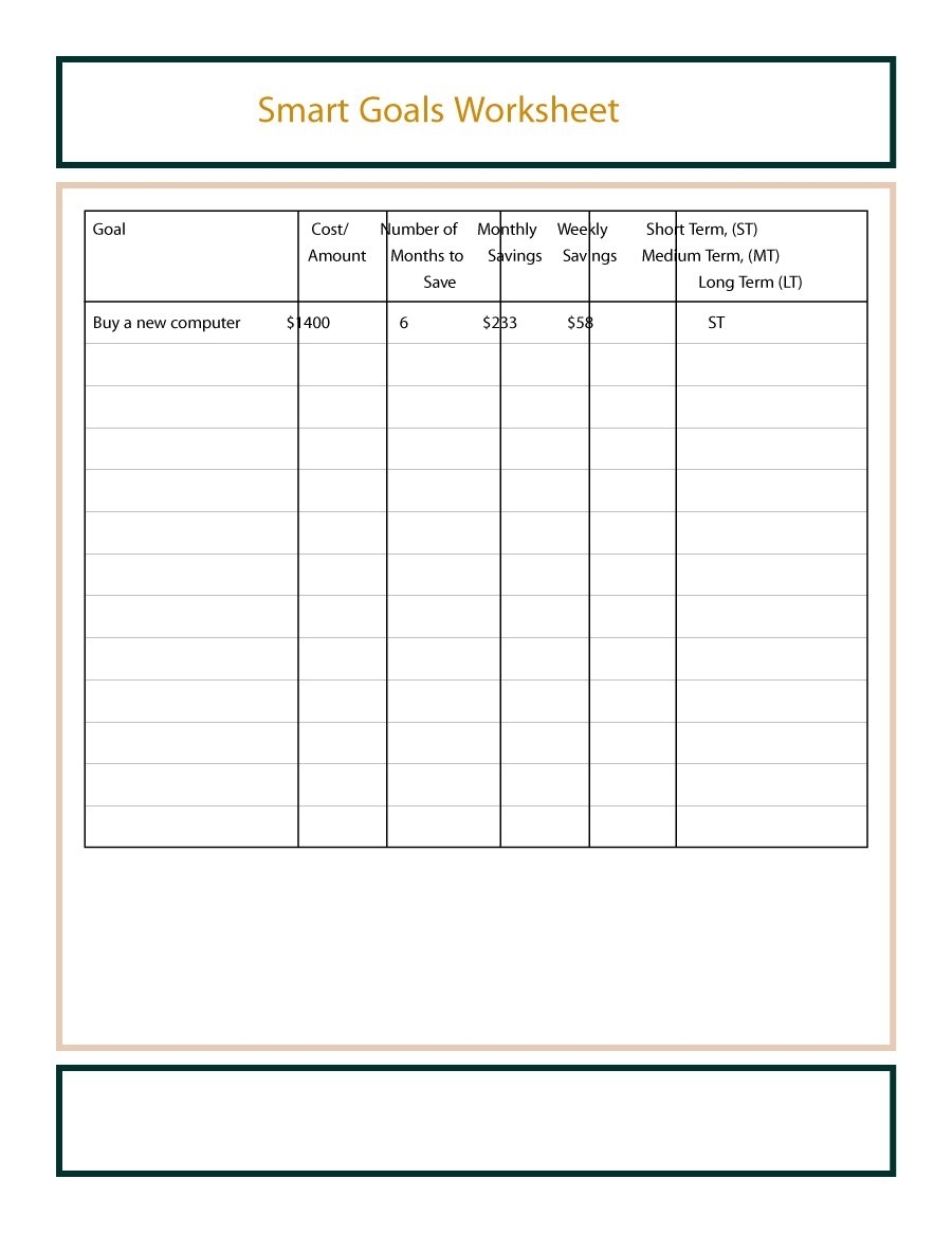 48 Smart Goals Templates, Examples &amp; Worksheets ᐅ Template Lab throughout 48 48 A B Schedule Layout