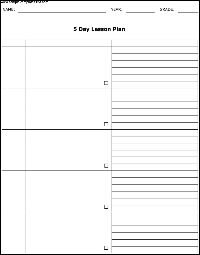 5 Day Calendar Printable Free | Blank Calendar Template Free 5 Day in Blank Calendar Printable 5 Day