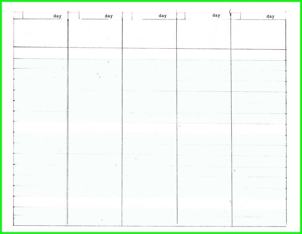 5 Day Monthly Calendar Free • Printable Blank Calendar Template for Free Blank 5 Day Calendar