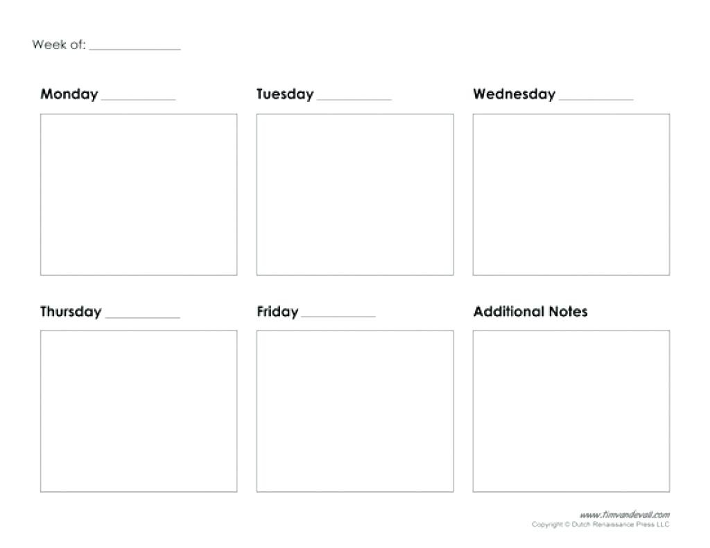 5 Day Printable Calendar | Printable Calendar Templates 2019 throughout 5 Day Weekly Planner Template