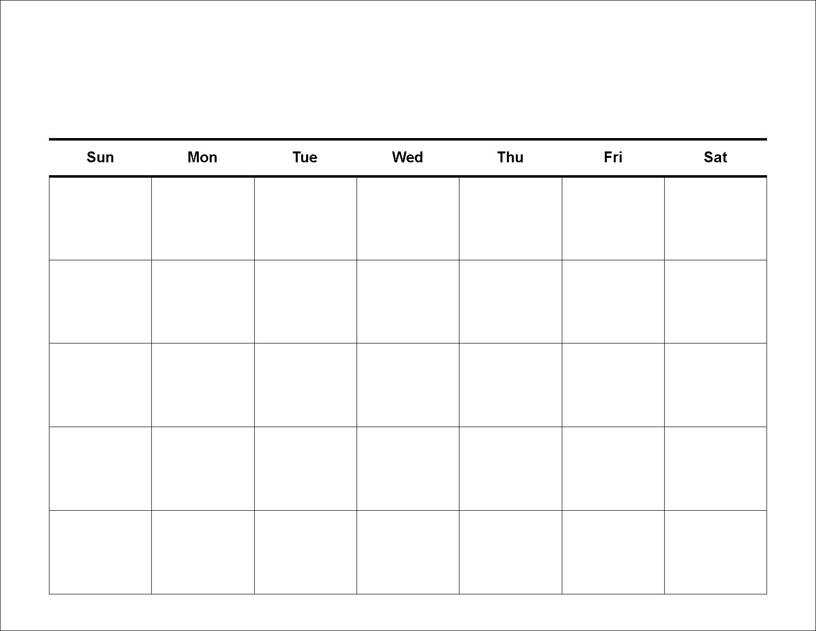 5 Day Week Calendar Printable | Calendar 2019 Template 5 Day Monthly inside 5 Day Blank Calendar Template