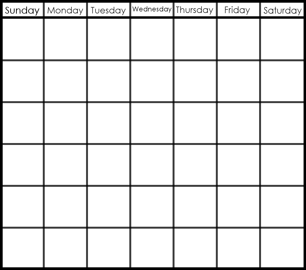 6 Week Printable Calendar | Printable Calendar Templates 2019 in 6 Week Blank Calendar Template