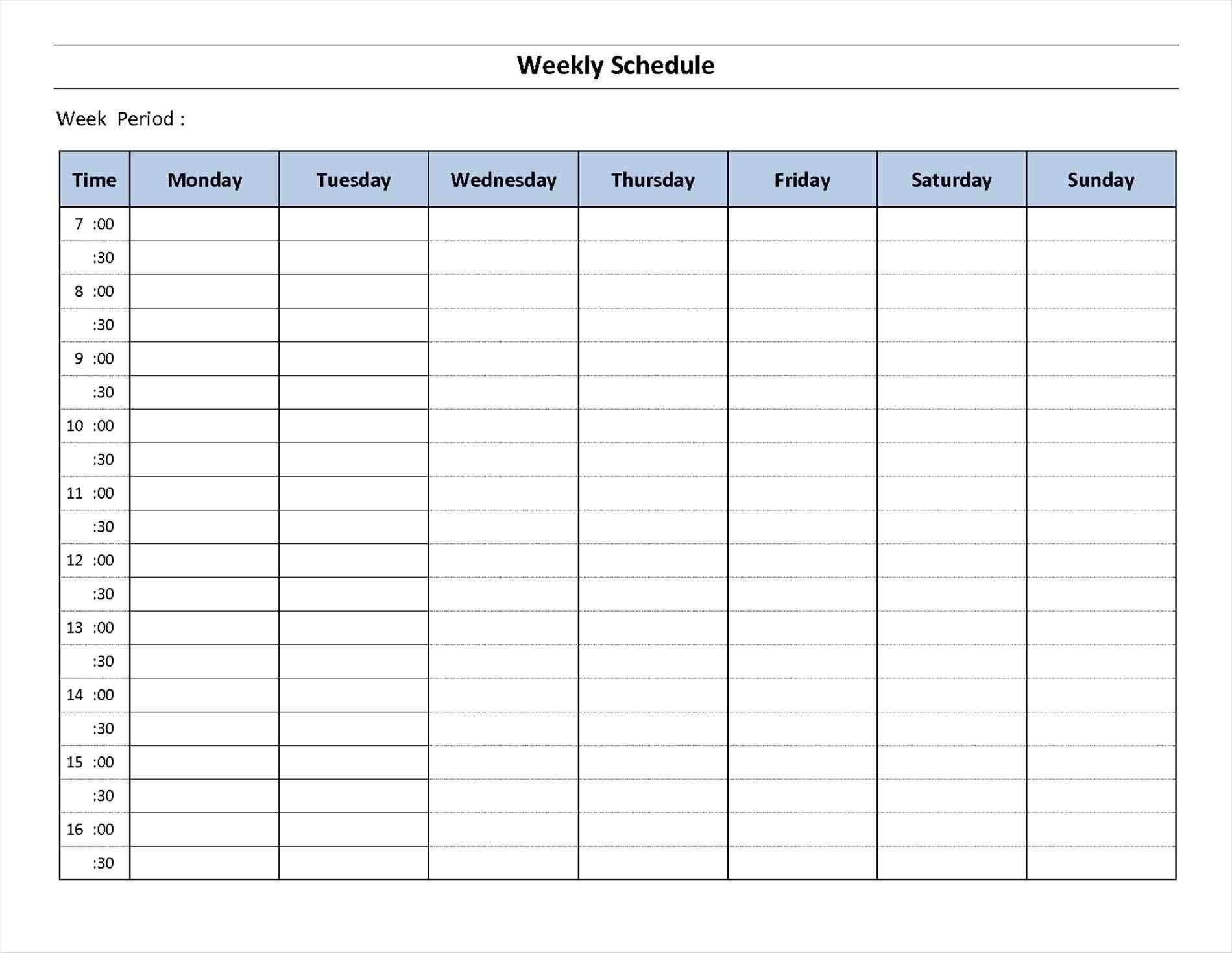 7 Day Week Calendar Printable | Template Calendar Printable regarding 7 Day Calendar Template Printable