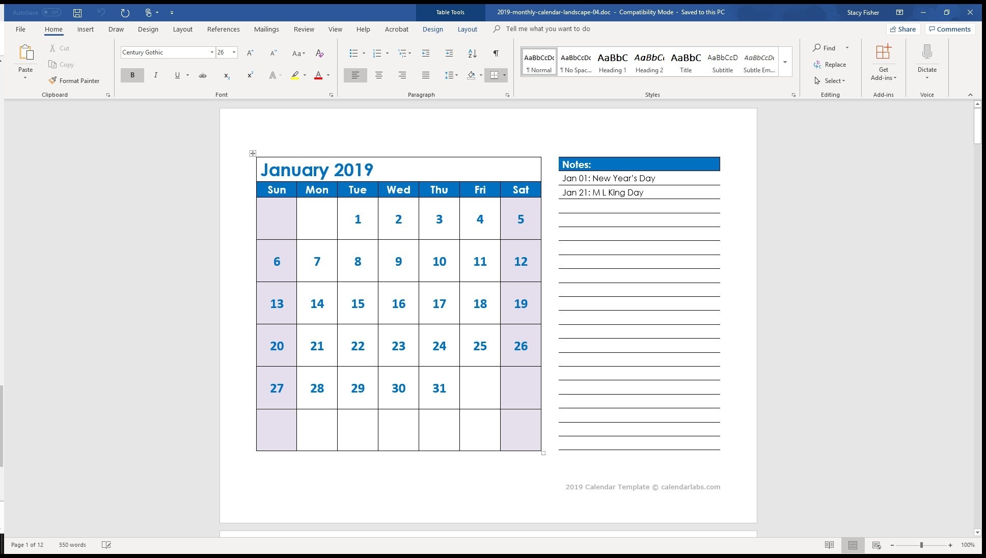 7 Top Place To Find Free Calendar Templates For Word for Template For Calendar By Month