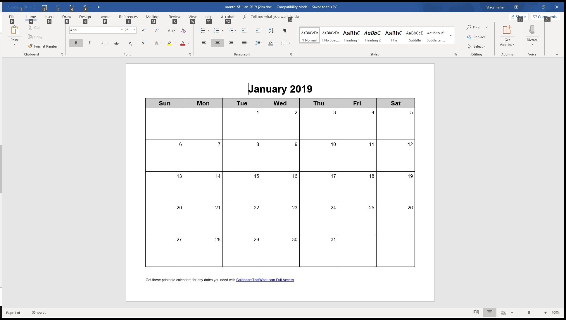 7 Top Place To Find Free Calendar Templates For Word inside Basic Monthly Calendar For Editing