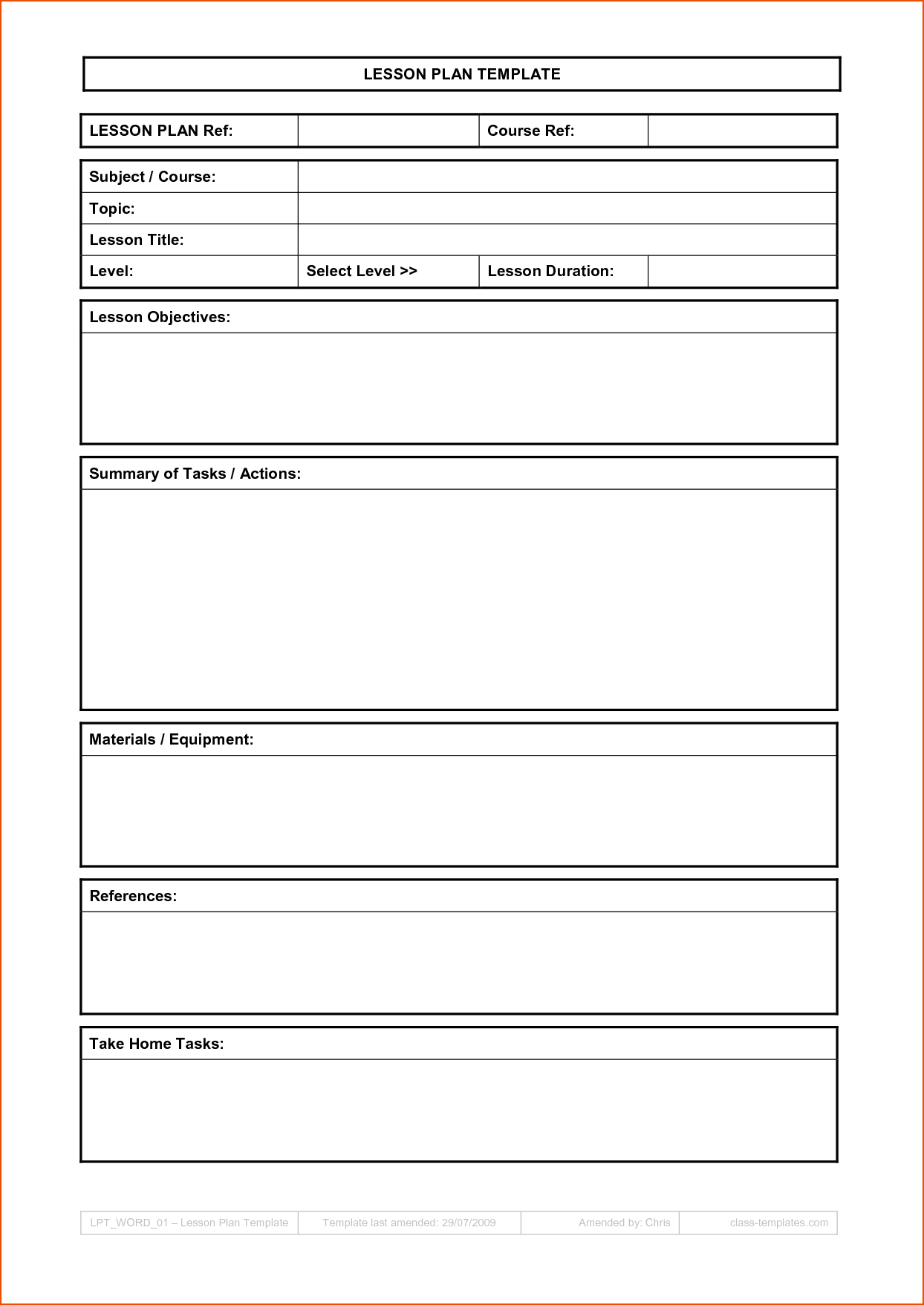 Free Printable Lesson Plan Calendars