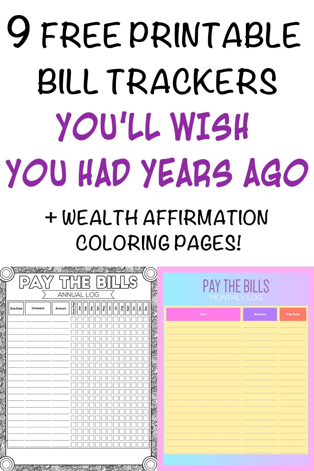 9 Printable Bill Payment Checklists And Bill Trackers - The Artisan Life pertaining to Free Bill Organizer Printable Sheets