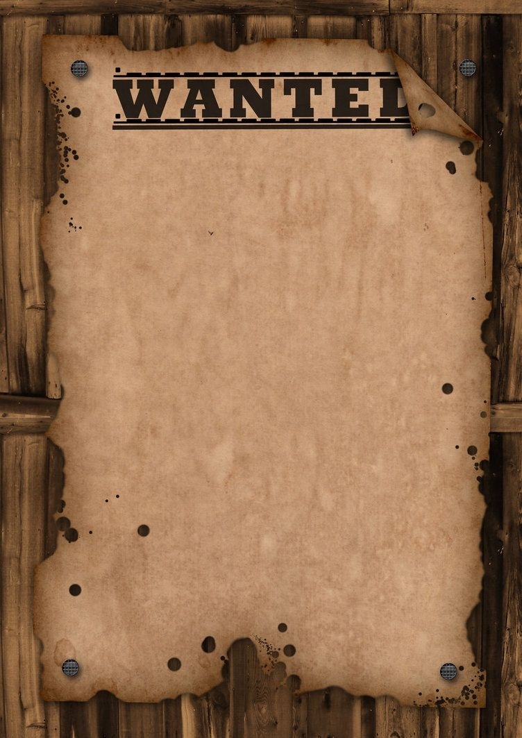 Wanted Poster Invitation Template Free