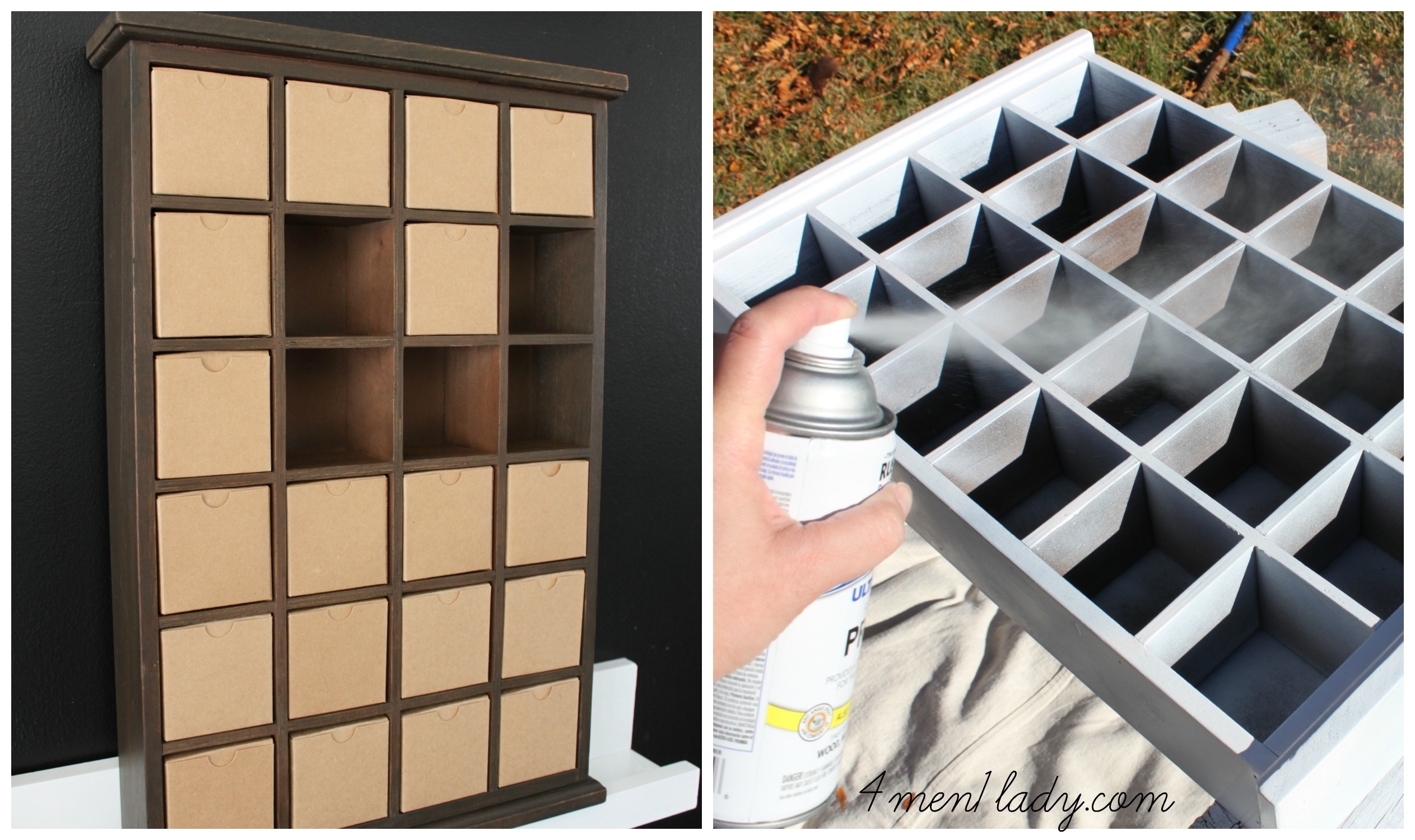 Advent Shadow Box Makeover. for Wooden Shadow Box Advent Calendar