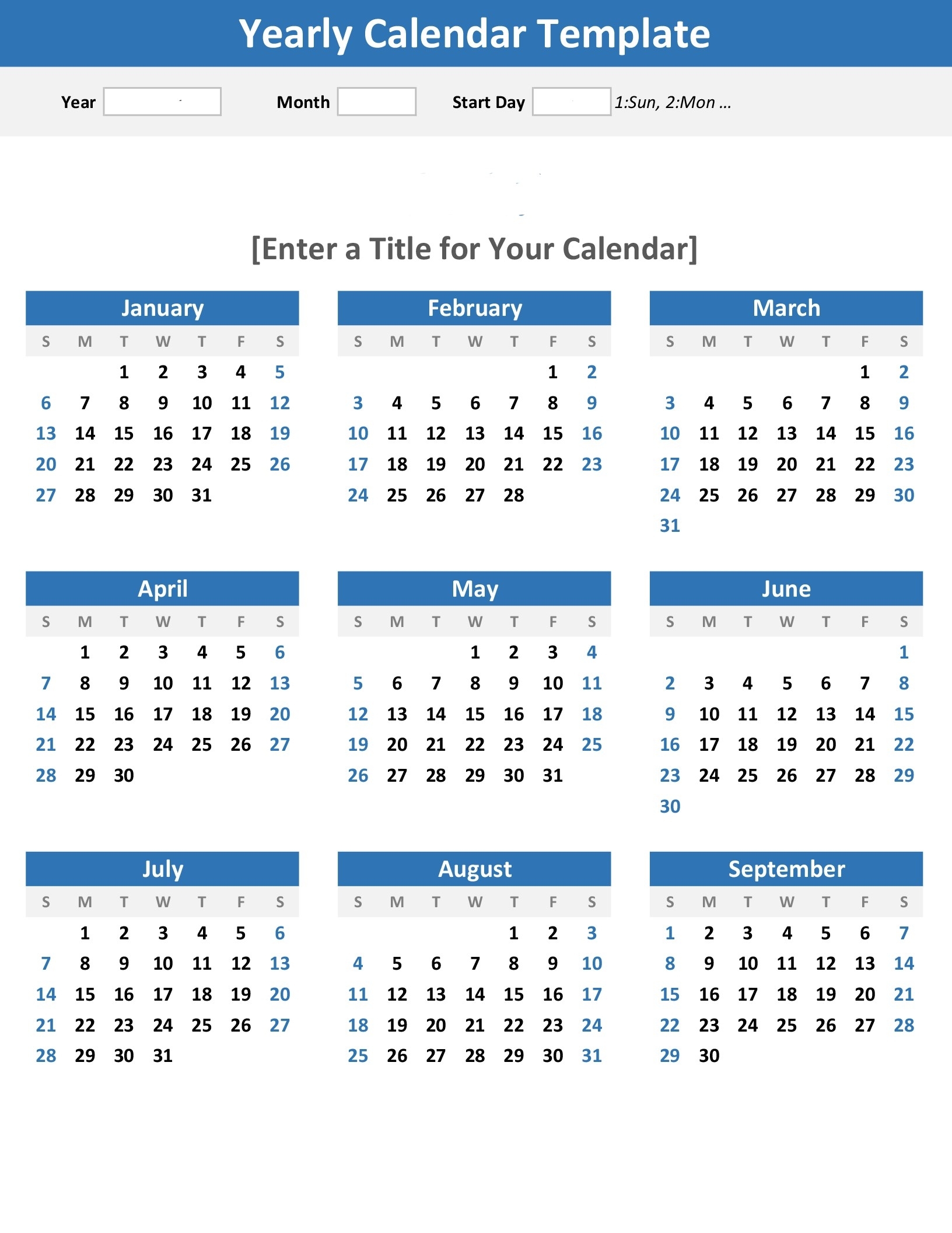 Any Year At A Glance Calendar (Portrait) for Calendar Of February Month Of 100 Years