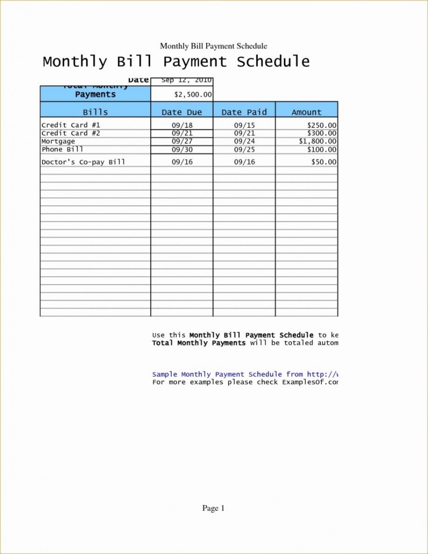 Astounding Bill Payment Schedule Template Ideas Printable Free with regard to Bill Payment Schedule Template Printable