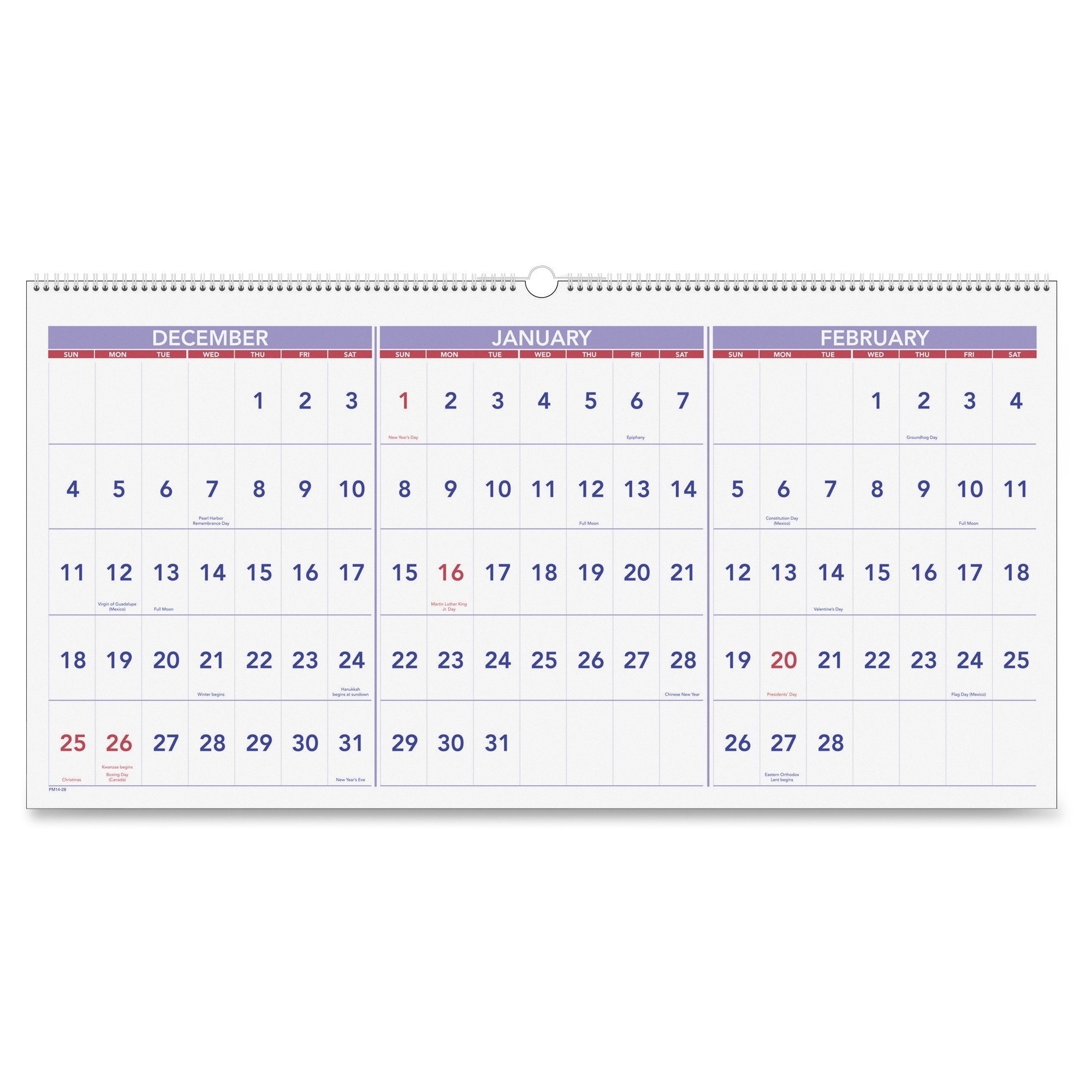 At-A-Glance 3-Months Horizontal Wall Calendar - Ld Products intended for 3 Months In One Calenadar