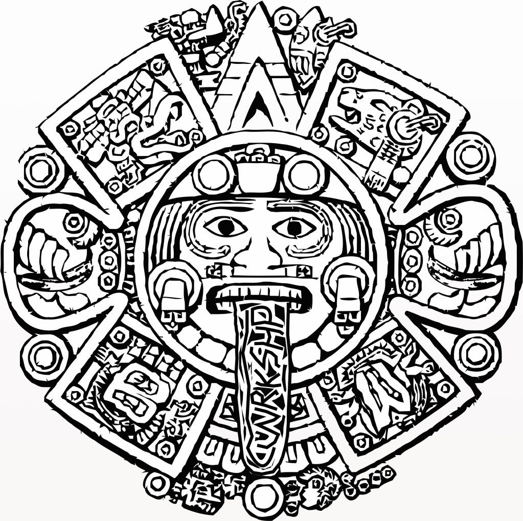 Aztec Calendar Coloring Page Aztec Calendar Coloring Page | Mexicano pertaining to Meaning Of Shapes On Aztec Calendar