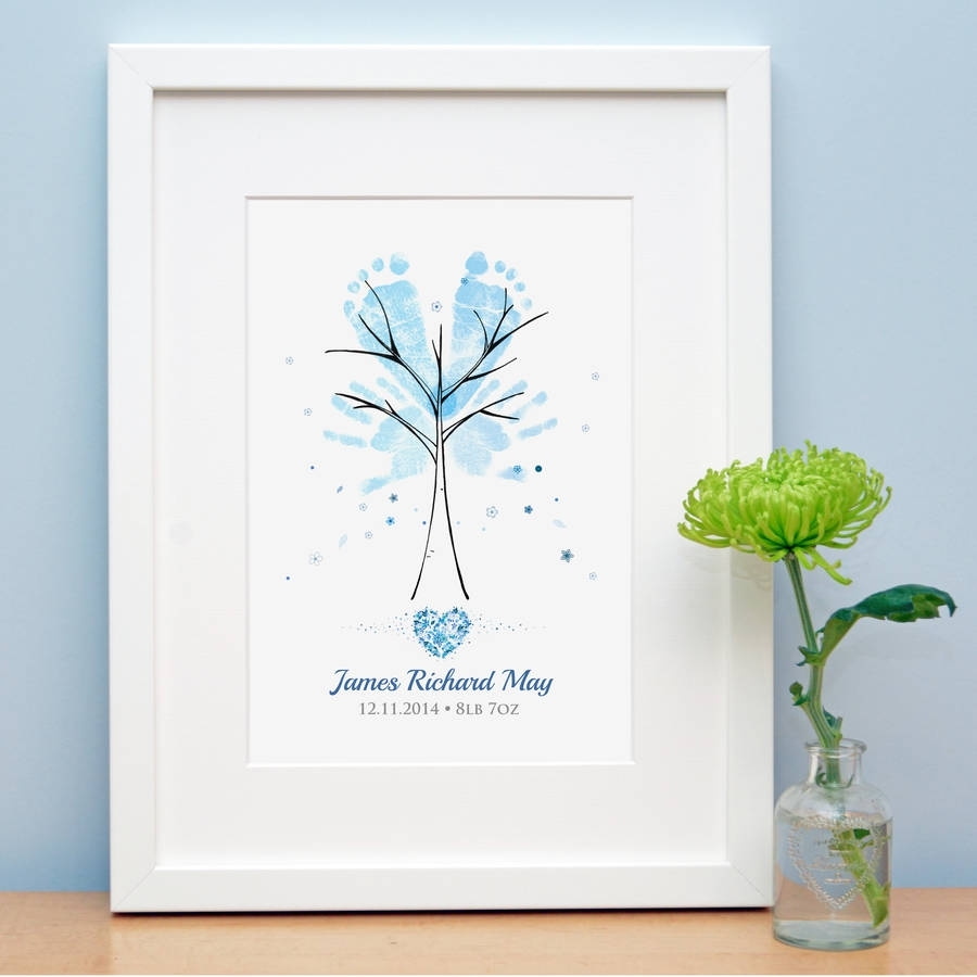 Baby Hand And Footprint Treelillypea Event Stationery with regard to Handprint Footprint With Siblings Ideas