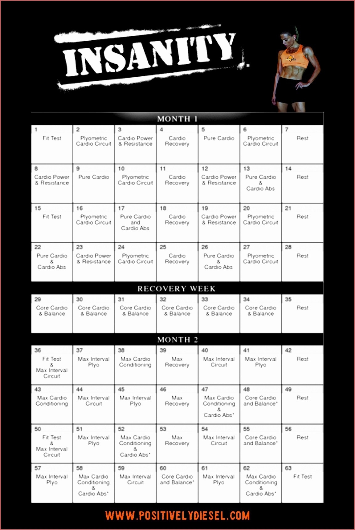 Beachbody Insanity Calendar Online Calendar Templates Printable with regard to The Insanity 60 Day Wall Calendar