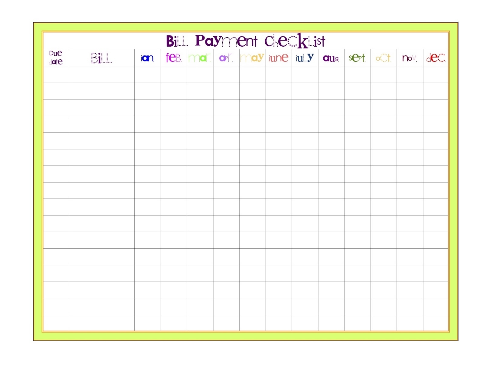 Bill Ledger Template Inspirational Accounting Format Wing Scuisine in Free Blank Printable Bill Paying Chart