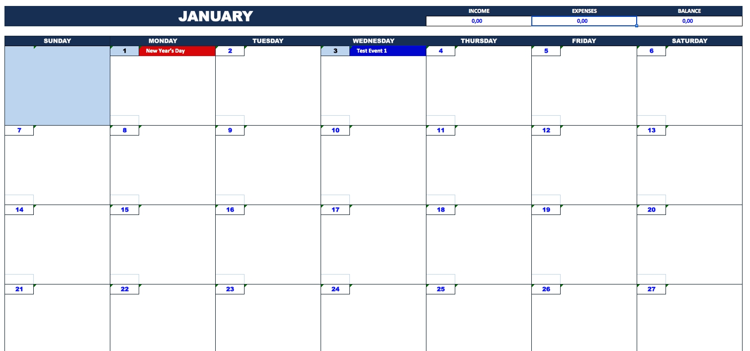 Bill Payment Calendar » Exceltemplate intended for Blank Monthly Bill Payments Worksheet