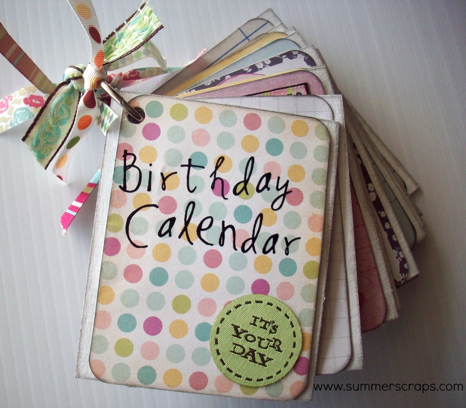 Birthday Calendar Mini Book With Project Life 5Th &amp; Frolic Kit pertaining to Summer Picture For Birthday Calendars