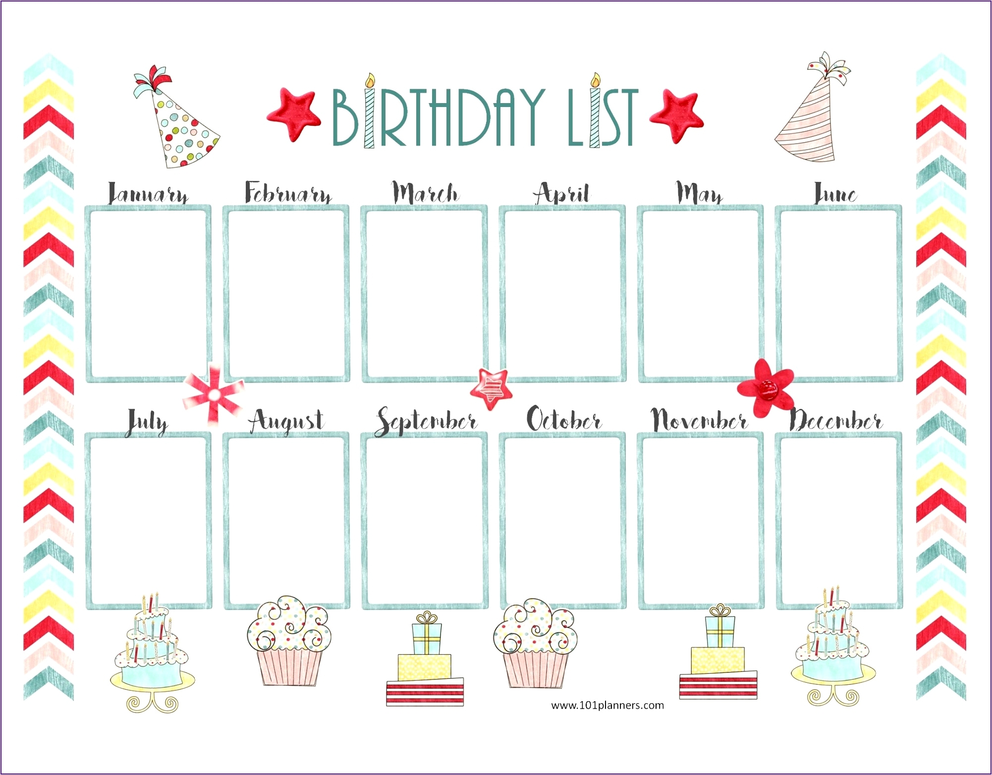 Birthday Calendar Template Excel 14 Free Birthday Calendar Template inside Free Images Of Birthday Calanders